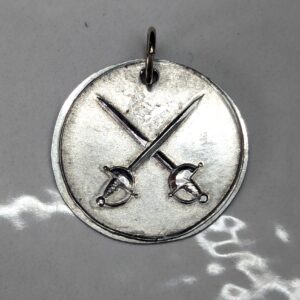 Fencing Marshal coin pendant