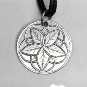 Spring blossom coin pendant