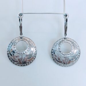 Lunar shield earrings