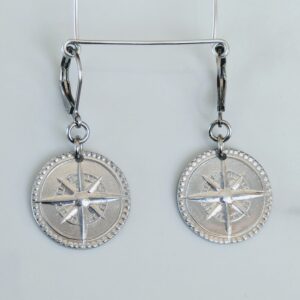 Compass rose earrings
